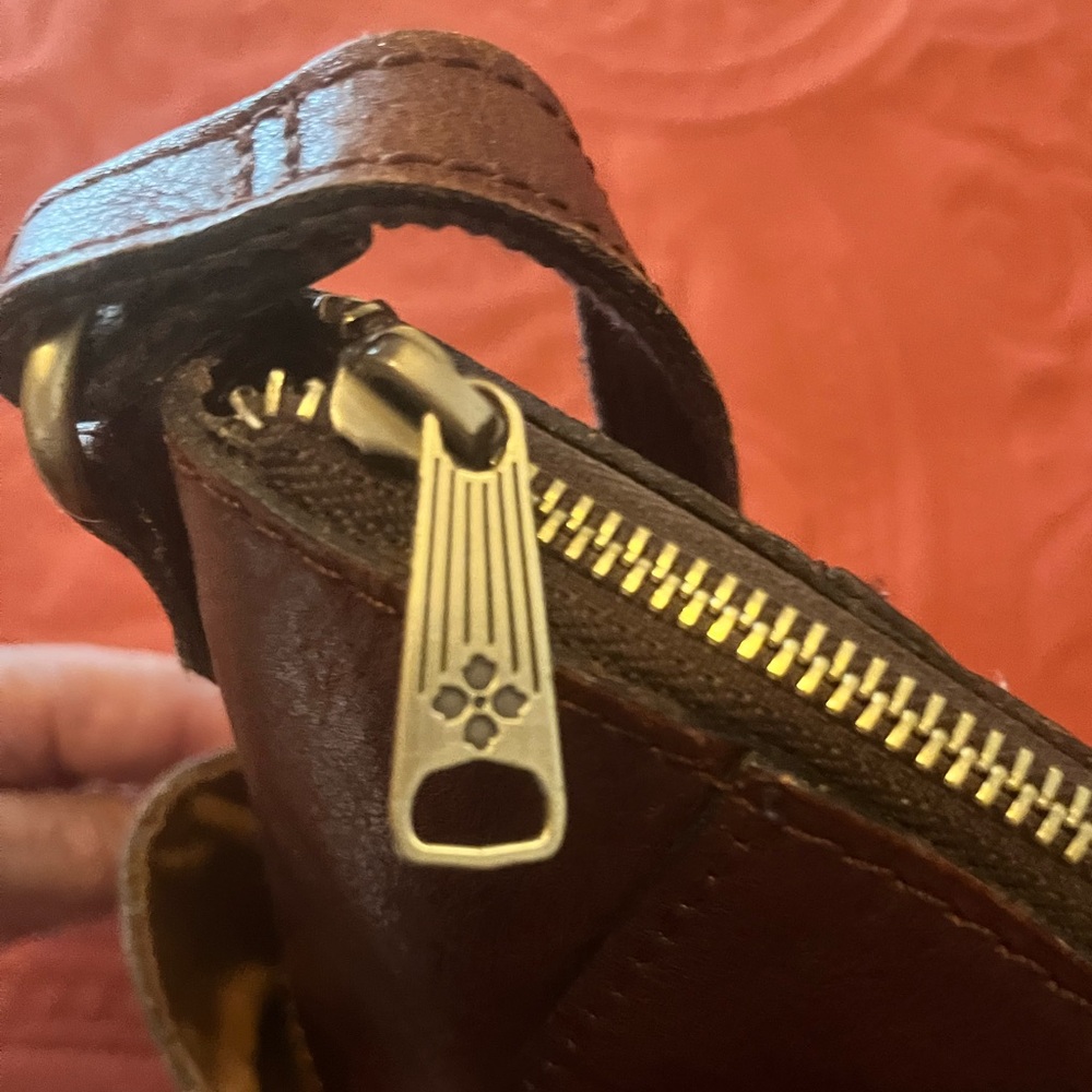 Patricia Nash Aveley British Brown Western Tooled Leather Crossbody Shoulder Bag - Picture 14 of 16